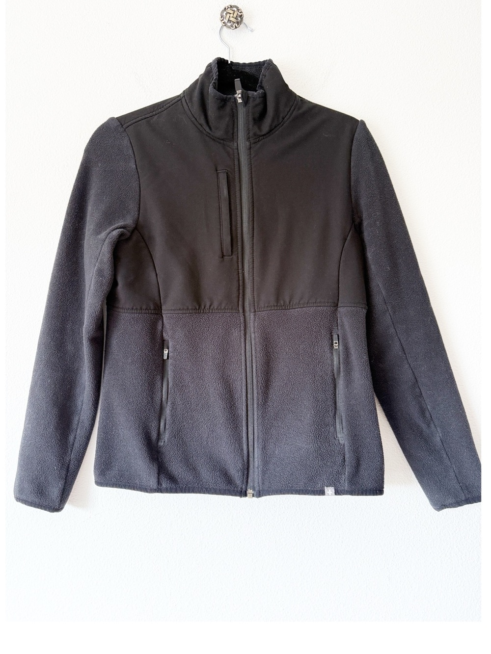 Figs Black Performance Fleece Jacket XS